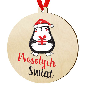 Wooden bauble for the Christmas tree