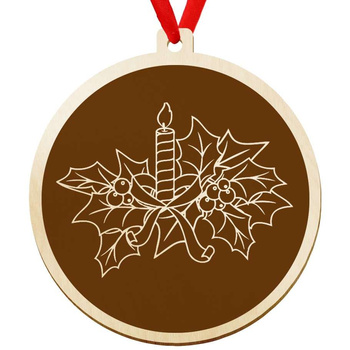 Wooden bauble for the Christmas tree