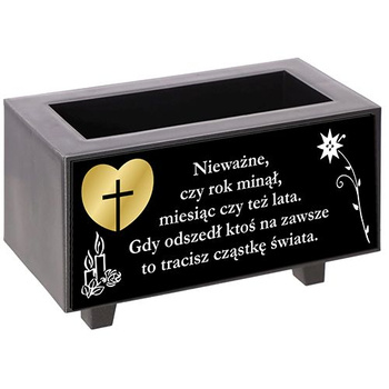 FLOWER POT FOR GRAVE ALL SAINTS CEMETERY HEART CROSS CANDLE