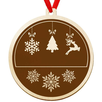 Wooden bauble for the Christmas tree