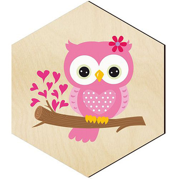  WOODEN DECORATIVE PANEL FOR A WALL HEXAGON