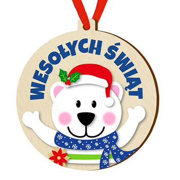 Wooden bauble for the Christmas tree