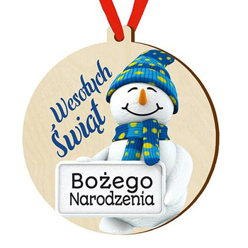 Wooden bauble for the Christmas tree