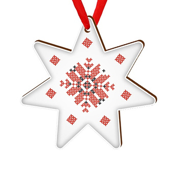 Wooden bauble for the Christmas tree