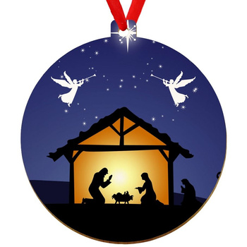 Wooden bauble for the Christmas tree