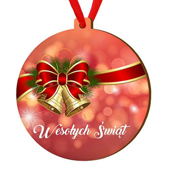 Wooden bauble for the Christmas tree