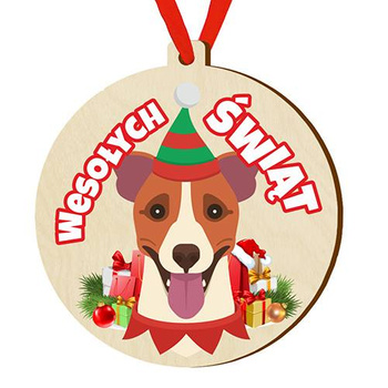 Wooden bauble for the Christmas tree