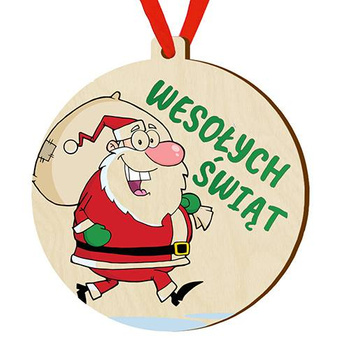 Wooden bauble for the Christmas tree