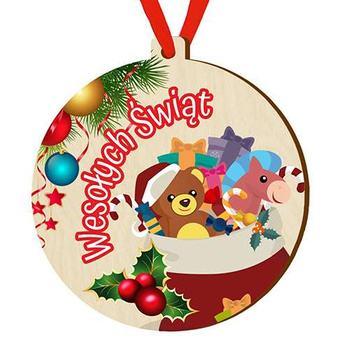 Wooden bauble for the Christmas tree