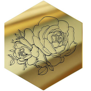  MIRROR DECORATIVE PANEL FOR THE WALL HEXAGON 