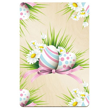 WOODEN CHRISTMAS CARD FOR EASTER