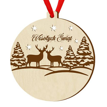 Wooden bauble for the Christmas tree