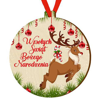 Wooden bauble for the Christmas tree