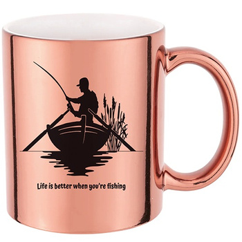 FISHING pink mirror mug