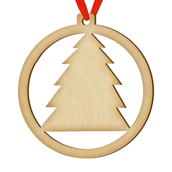 Wooden bauble for the Christmas tree