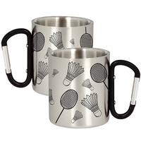 METAL MUG FOR A BADMINTON PLAYER