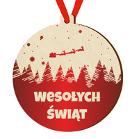 Wooden bauble for the Christmas tree