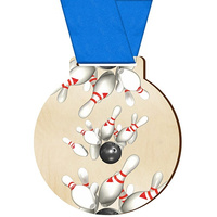 Sports medal sports bowling