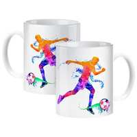 Football sports mug for a footballer
