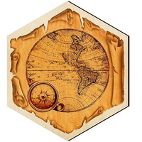  WOODEN DECORATIVE PANEL FOR A WALL HEXAGON