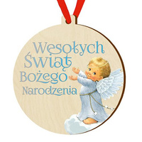 Wooden bauble for the Christmas tree