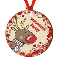 Wooden bauble for the Christmas tree