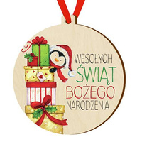 Wooden bauble for the Christmas tree