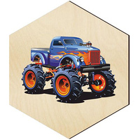  WOODEN DECORATIVE PANEL FOR A WALL HEXAGON