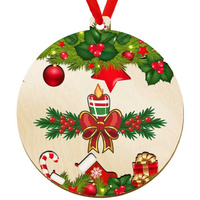 Wooden bauble for the Christmas tree