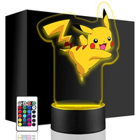  PIKACHU POKEMON 3D LED NIGHT LAMP + REMOTE