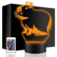  LED NIGHT LAMP CAPYBARA 3D ANIMAL + REMOTE