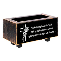 FLOWER POT FOR GRAVE ALL SAINTS CEMETERY HEART CROSS CANDLE