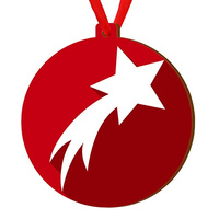 Wooden bauble for the Christmas tree