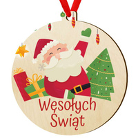 Wooden bauble for the Christmas tree