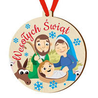 Wooden bauble for the Christmas tree