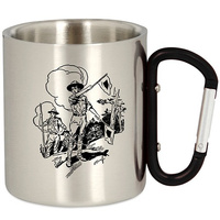 METAL TOURIST MUG WITH CARABINER