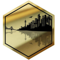  MIRROR DECORATIVE PANEL FOR THE WALL HEXAGON 