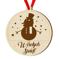 Wooden bauble for the Christmas tree