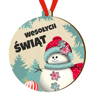 Wooden bauble for the Christmas tree