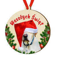 Wooden bauble for the Christmas tree