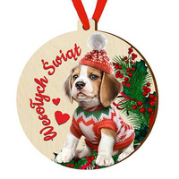 Wooden bauble for the Christmas tree