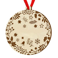 Wooden bauble for the Christmas tree