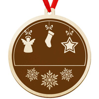 Wooden bauble for the Christmas tree