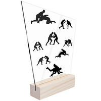 Sports statuette wrestling for a wrestler