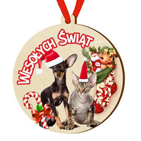 Wooden bauble for the Christmas tree