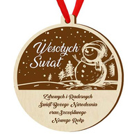 Wooden bauble for the Christmas tree