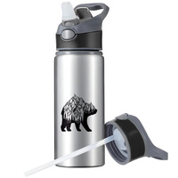 MUG SPORTS BOTTLE WATER BOTTLE WITH STRAW WITH HANDLE SURVIVAL 