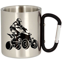 METAL TOURIST QUAD MUG WITH CARABINER