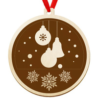 Wooden bauble for the Christmas tree
