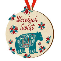 Wooden bauble for the Christmas tree